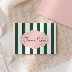 Carte De Remerciements Beverly Hills Baby shower rose et vert