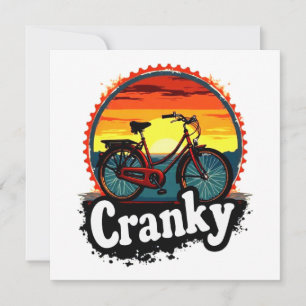 Carte De Remerciements Bicyclette Cranky Sunset Tee - Energiez Votre Voya