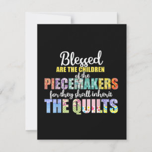 Carte De Remerciements Bienheureux Piecemakers Enfants Crochet de couchag