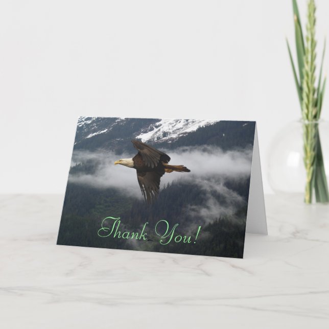 Carte De Remerciements Bientôt Eagle Gratitude Wildlife Thank You (Devant)