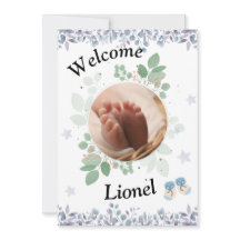Bienvenue bébé rond photo garçon
