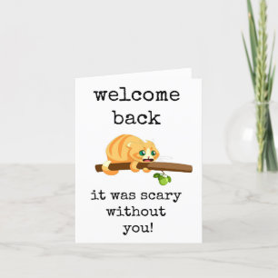 Carte De Remerciements Bienvenue De Retour, C'Était Effrayant Sans Vous