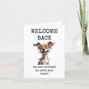 Carte De Remerciements Bienvenue De Retour, Nous Sommes Heureux De Vous A