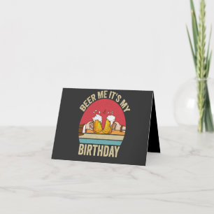 Carte De Remerciements Bière moi c'est mon anniversaire Funny Sunset cade