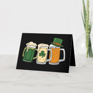 Carte De Remerciements Bières irlandaises Drapeau de l'Irlande Saint-Patr