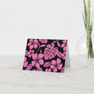 CARTE DE REMERCIEMENTS BIKINI ROSE (NOIR/ROSE)