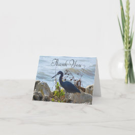 Carte De Remerciements Bird By the Bay Petit Héron Bleu Amateurs d'oiseau