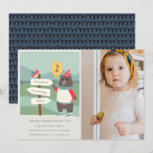 Birdy Bear Milestone Any Age Photo Anniversaire In