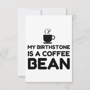 CARTE DE REMERCIEMENTS BIRTHSTONE EST UN CAFÉ BEAN