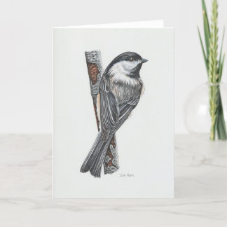Carte De Remerciements Black-capped Chickadee Art Card
