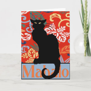Carte De Remerciements Black Cat, Mahalo, Thanks, Poster