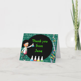 Carte De Remerciements Black Hair Girl