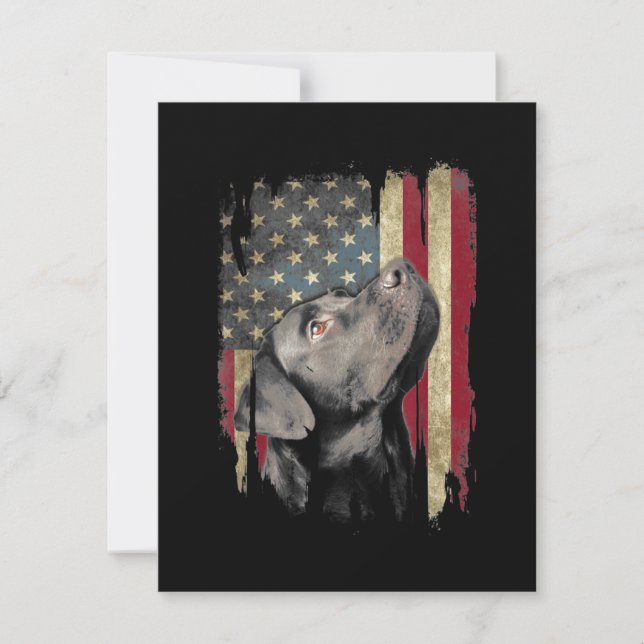 Carte De Remerciements Black Labrador Gift États-Unis Propriétaire du lab (Devant)