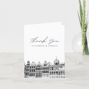Carte de remerciements Blank de Bruxelles Belgique
