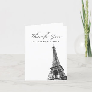 Carte de remerciements Blank Paris France