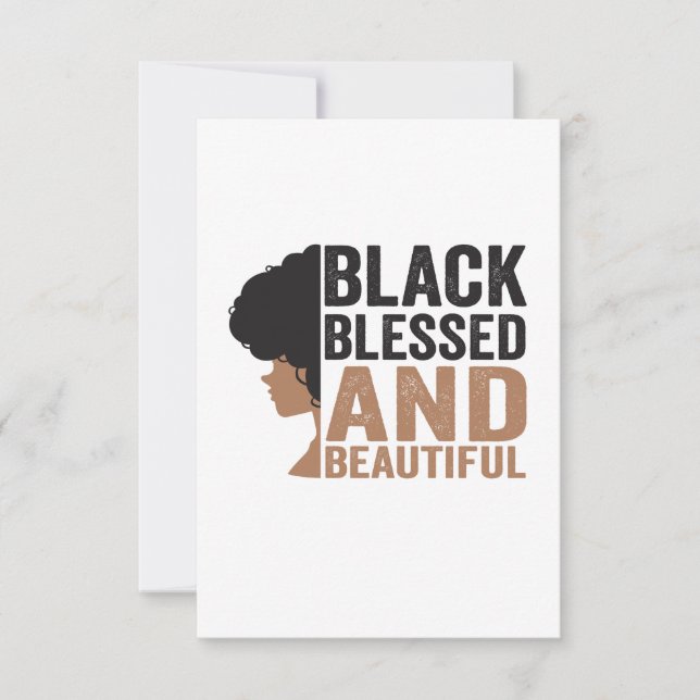 Carte De Remerciements Blessé noir et beau mois de l'histoire africaine (Devant)