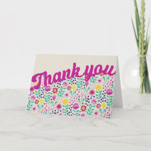 Carte De Remerciements Bloc floral Protea stylisé Imprimer Millefleur
