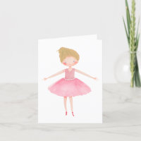 Blonde cheveux rose Tutu Ballerina Blank