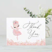 Blonde Girl Ballerina en Robe Rose Anniversaire