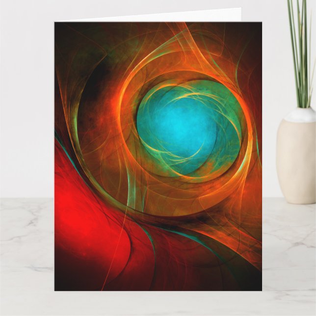 Carte De Remerciements Blue Eye Moderne Abstrait Art Cool Motif #16 (Devant)