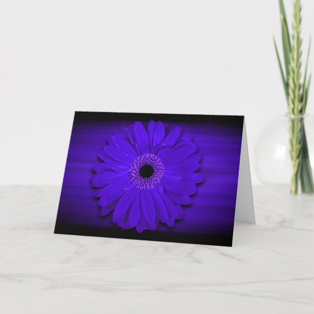 Carte De Remerciements Blue Gerber Daisy Personnalisé Blank intérieur Per (Devant)