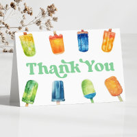 Blue Green Orange Retro Popsicle fête d'anniversai