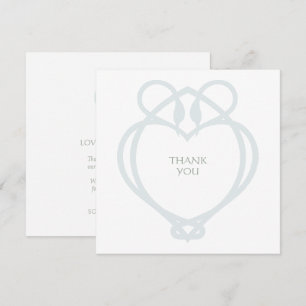 Carte De Remerciements Blue & Sage Celtic Irlandais Swan Love Knot Mariag