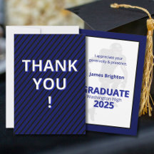Blue Stripes Football Thème Graduation