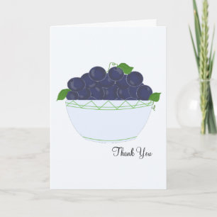 Carte De Remerciements Blueberries Thank You
