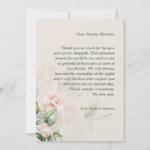 Carte De Remerciements Blush & Green Spring Juif Hébreu Chuppah do-it-you