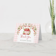 Blush Pink Gingham Berry in love Bridal Shower