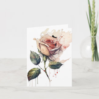 Carte De Remerciements Blush Rose Love Card