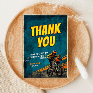 Carte De Remerciements BMX Bike "Let's Ride" Birthday - Street Style