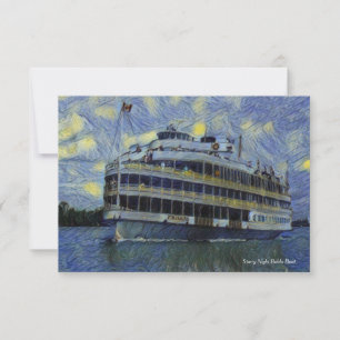 Carte De Remerciements Boblo Boat Starry Note de nuit