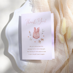 Carte De Remerciements Boho Bébé Vêtements Fille Genre Révéler