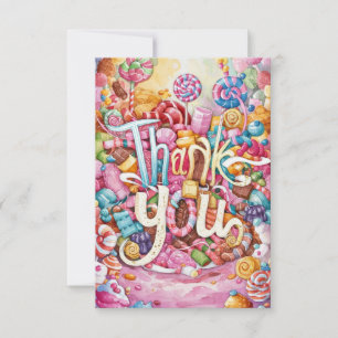 Carte de remerciements Boho Candyland modifiable