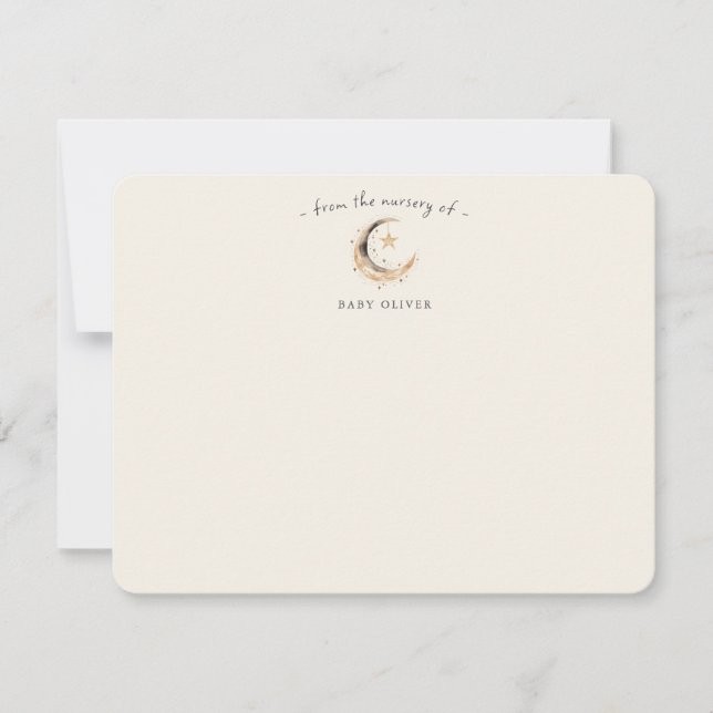 Carte De Remerciements Boho Celestial Gender Neutral Baby Shower (Devant)