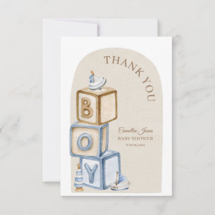 Carte De Remerciements Boho C'est un Baby shower pour garçons et jouets