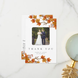 Carte De Remerciements Boho Chic Mariage de automne