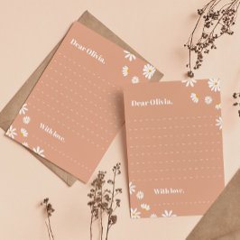 Carte De Remerciements Boho Daisy Anniversaire heure Capsule Note Message