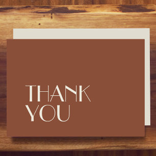 Carte De Remerciements Boho Deco d'automne   Plat Mariage rouille