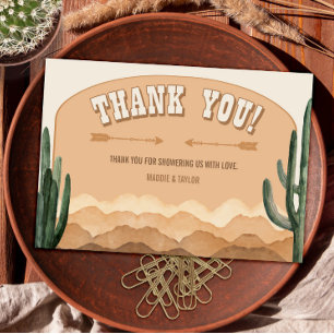 Carte De Remerciements Boho Desert Cactus Rustic Southwestern Ranch