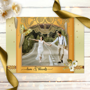 Carte De Remerciements Boho Dreamcatcher Mariage Photo Love Thanks Card
