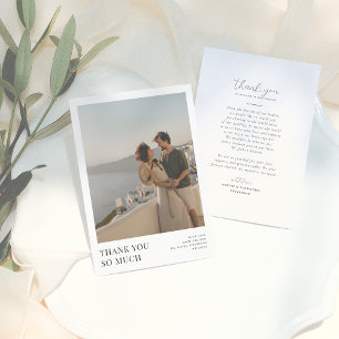 Carte De Remerciements Boho Elegant Calligraphy Ampersand Photo Mariage