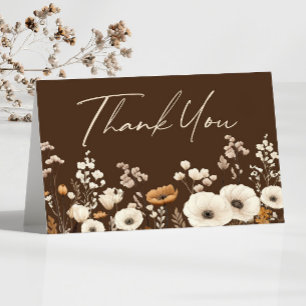 Carte De Remerciements Boho Fleur sauvage Fleurs sauvages Jardin Floral
