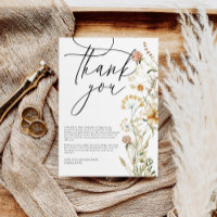 Boho Fleurs des Champs Aquarelle Mariage Minimalis