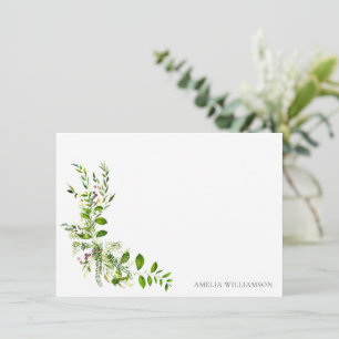 Carte De Remerciements Boho Floral Aquarelle Fête de Mariage