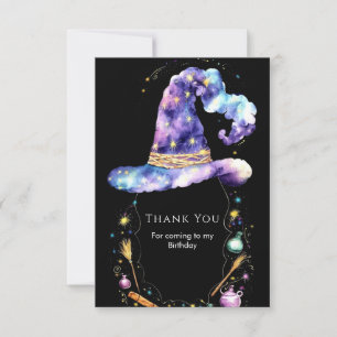 Carte De Remerciements Boho Magic Editable Wizard Anniversaire