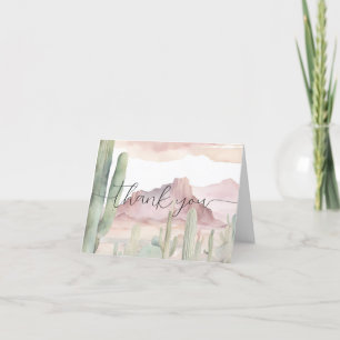 Carte De Remerciements Boho Modern Desert Nature Baby shower de Cactus