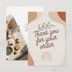 Carte de remerciements Boho moderne pour Small Bus
